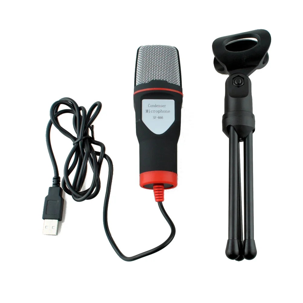 Condenser Microphone High Sensitivity with Stand for Recording Computer Mic ND998
Condenser Microphone High Sensitivity with Stand for Recording Computer Mic ND998