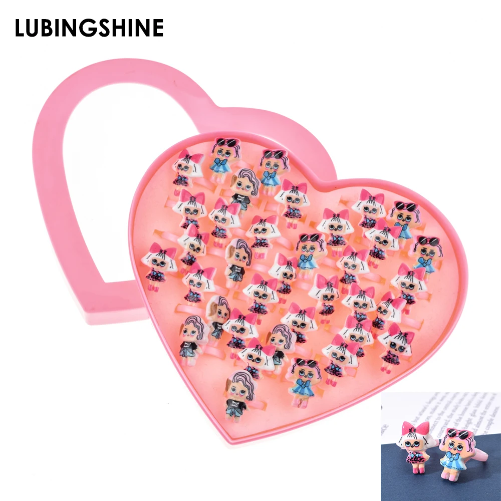36pcs/lot Adjustable Cartoon Princess Ring Set Mix Style Acrylic Children Kids Girl Cute Finger Rings Party Jewelry Gift
36pcs/lot Adjustable Cartoon Princess Ring Set Mix Style Acrylic Children Kids Girl Cute Finger Rings Party Jewelry Gift