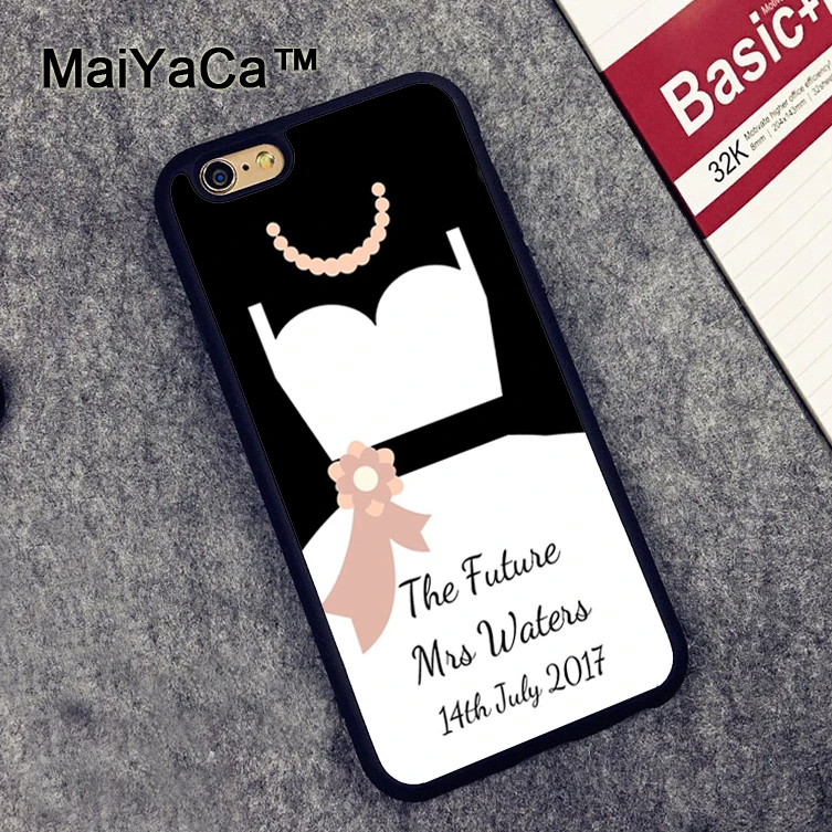 MaiYaCa Personalised Wedding Bride Name Dress Rubber Phone Cases For iphone 7 8 6 6S Plus X XR XS MAX 5 5S SE Cover Coque
MaiYaCa Personalised Wedding Bride Name Dress Rubber Phone Cases For iphone 7 8 6 6S Plus X XR XS MAX 5 5S SE Cover Coque