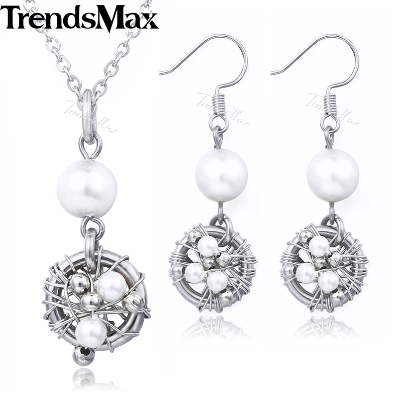Women's Jewelry Set 925 Sterling Silver Simulated Pearl Pendant Necklace Dangling Earrings For Women Christmas Gifts 2018 DS01
Women's Jewelry Set 925 Sterling Silver Simulated Pearl Pendant Necklace Dangling Earrings For Women Christmas Gifts 2018 DS01