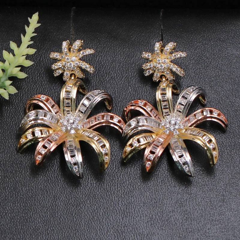 Lanyika Artistical Style Shining Thailand Coconut Flower Earrings for Woman Banquet Engagement Popular Luxury Best Gifts
Lanyika Artistical Style Shining Thailand Coconut Flower Earrings for Woman Banquet Engagement Popular Luxury Best Gifts