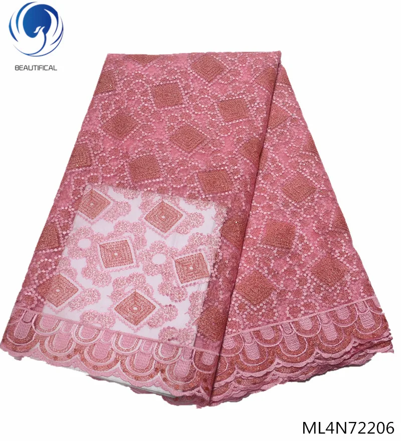 Beautifical french laces fabrics high quality 2019 pink french dress with rhinestones african laces fabric 5yards/lot ML4N722
Beautifical french laces fabrics high quality 2019 pink french dress with rhinestones african laces fabric 5yards/lot ML4N722