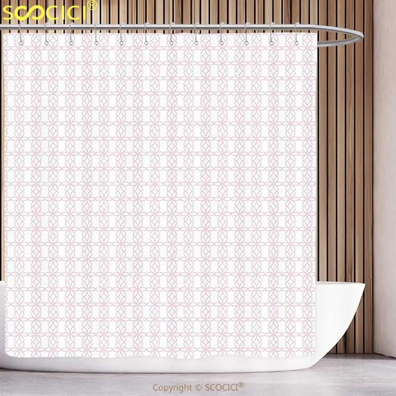 Funky Shower Curtain Floral Contiguous Lined Up Flower Pattern Symmetrical Spring Nature Artwork Print Light Pink and White
Funky Shower Curtain Floral Contiguous Lined Up Flower Pattern Symmetrical Spring Nature Artwork Print Light Pink and White