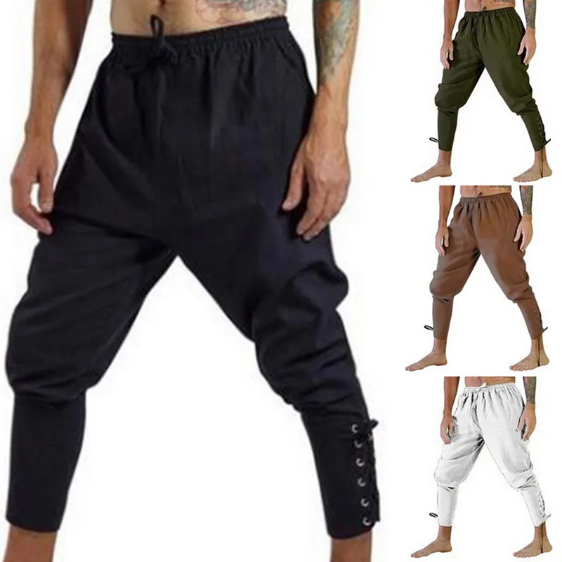 Men Halloween Medieval Renaissance Pirate Horseman Costume Loose Pants Black Brown Leg Bandage Trouser 2019 Men Pants
Men Halloween Medieval Renaissance Pirate Horseman Costume Loose Pants Black Brown Leg Bandage Trouser 2019 Men Pants