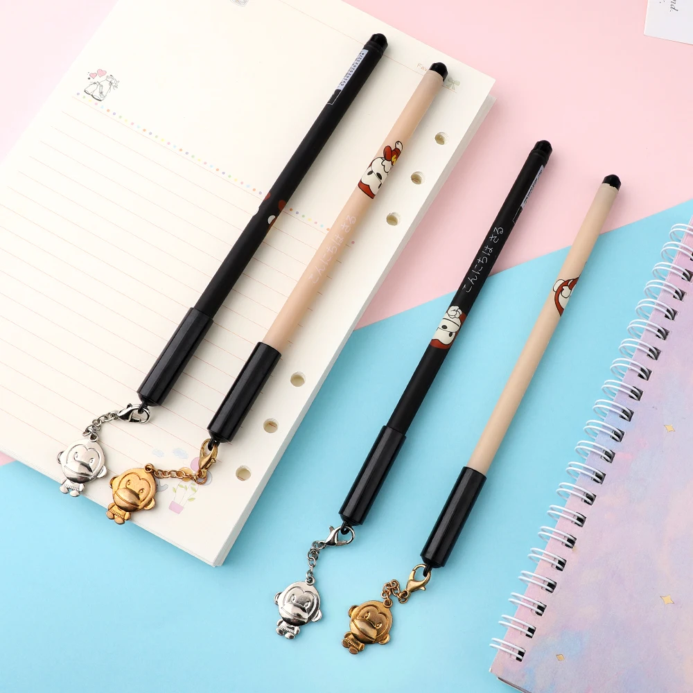 JIANWU 2pcs/set Creative Cute Cartoon Metal gel pen Monkey Pendant neuter pen kawaii School supplies
JIANWU 2pcs/set Creative Cute Cartoon Metal gel pen Monkey Pendant neuter pen kawaii School supplies