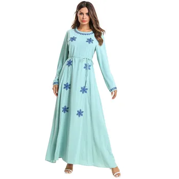 2019 Green Muslim Dresses and Abaya for Women Embroidery Flower Islamic Dress O Neck Dubai Turkey Long Sleeve Dress
2019 Green Muslim Dresses and Abaya for Women Embroidery Flower Islamic Dress O Neck Dubai Turkey Long Sleeve Dress