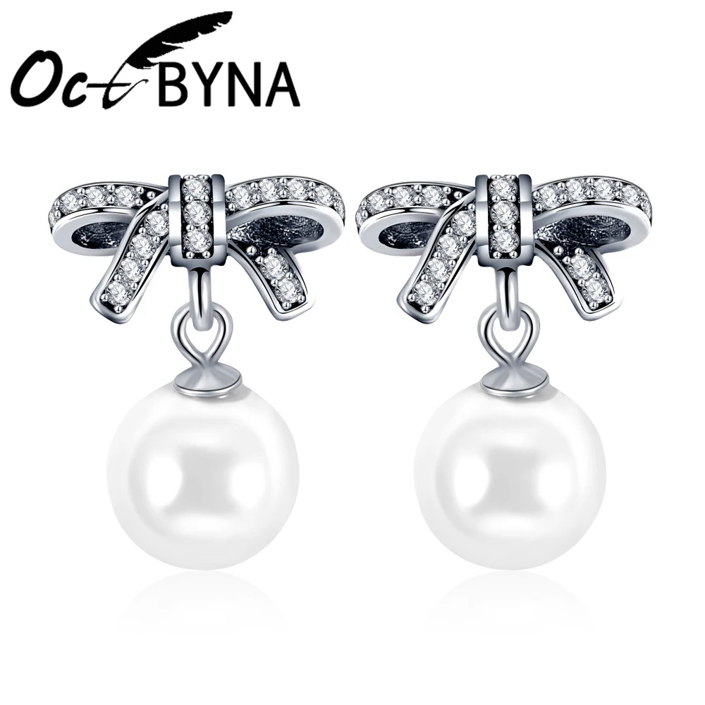Octbyna Silver Color Bow-knot Zircon Simulated Pearl Drop Earring For Women Sparkling Rhinestone Earring Wedding Jewelry
Octbyna Silver Color Bow-knot Zircon Simulated Pearl Drop Earring For Women Sparkling Rhinestone Earring Wedding Jewelry