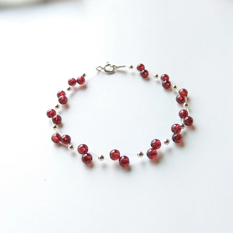 natural Red Garnets 3-4mm Beads 925 sterling silver Fashion Bracelet Women Gift 7"
natural Red Garnets 3-4mm Beads 925 sterling silver Fashion Bracelet Women Gift 7"