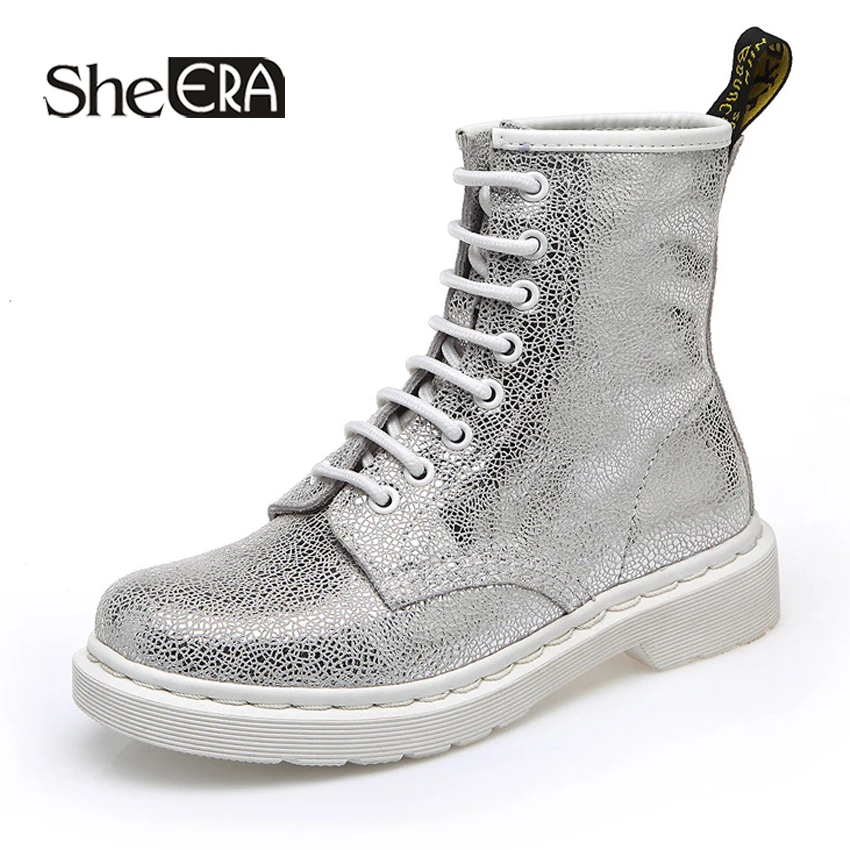 Women Ankle Boots Genuine Leather Cow Leather Silver/White Casual Female Shoes Spring/Summer/Autumn/Winter Ladies Shoes Footwear
Women Ankle Boots Genuine Leather Cow Leather Silver/White Casual Female Shoes Spring/Summer/Autumn/Winter Ladies Shoes Footwear