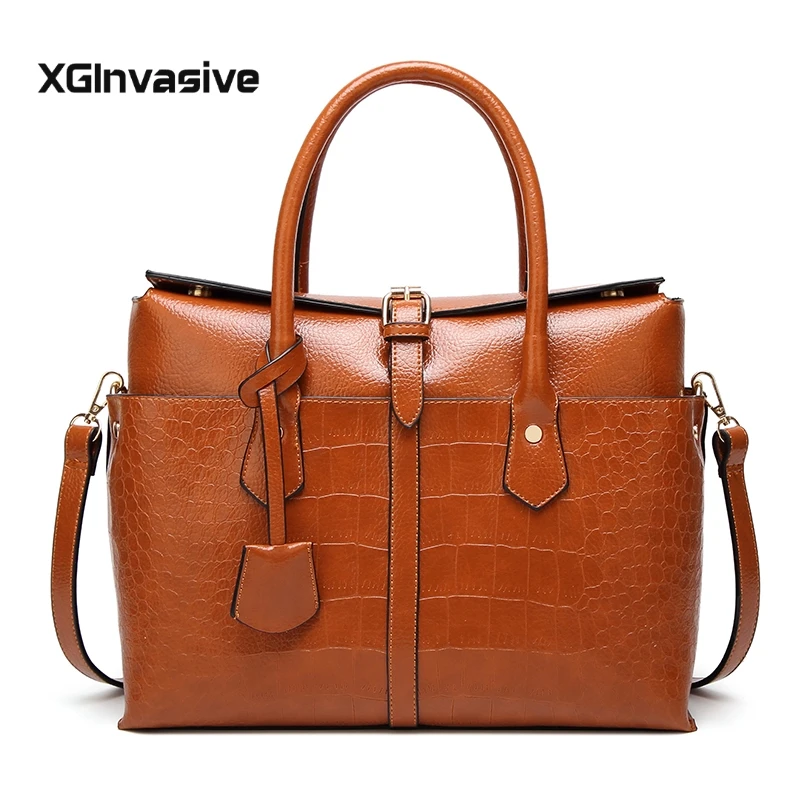 Luxury brand solid color high quality PU leather ladies fashion bag crocodile leather shoulder bag ladies business bag
Luxury brand solid color high quality PU leather ladies fashion bag crocodile leather shoulder bag ladies business bag