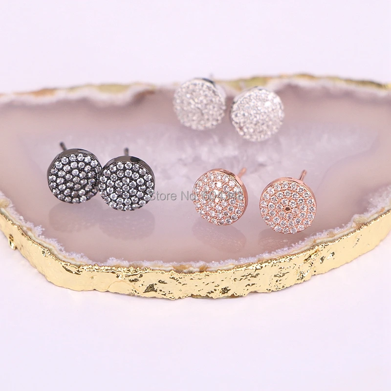 10 Pairs ZYZ177-8376 Gold Silver Black Round Earring Studs, Micro Pave CZ Stone Stud Earrings Women Jewelry
10 Pairs ZYZ177-8376 Gold Silver Black Round Earring Studs, Micro Pave CZ Stone Stud Earrings Women Jewelry