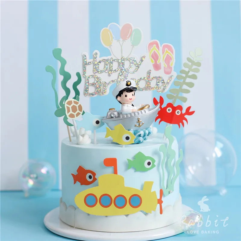 Captain Boy Decoration Ocean World Shiny Sun Fruit Marine Life Cake Topper for Kid Children Party Supplies Baking Cute Gifts
Captain Boy Decoration Ocean World Shiny Sun Fruit Marine Life Cake Topper for Kid Children Party Supplies Baking Cute Gifts