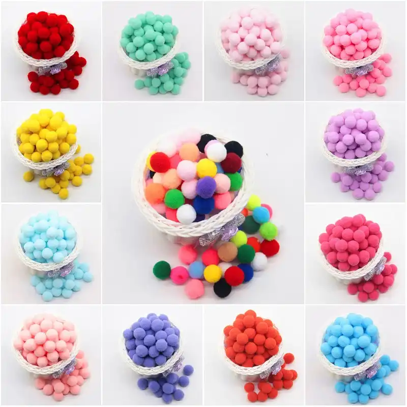 10/15/20/25/30 Pompom Fluffy Plush Cloth Craft DIY Soft Pon Pom Pon Poms  Ball Furball Home Decor Sewing Supplies Craf Mix Color|DIY Craft Supplies|  - AliExpress
