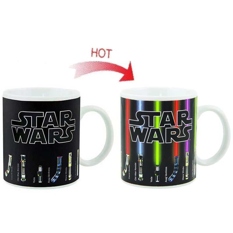300ml star war Lightsaber Heat Reveal colorful ceramic coffee mug for tea Porcelain creative travel Cup Color Changing mugs cup
300ml star war Lightsaber Heat Reveal colorful ceramic coffee mug for tea Porcelain creative travel Cup Color Changing mugs cup