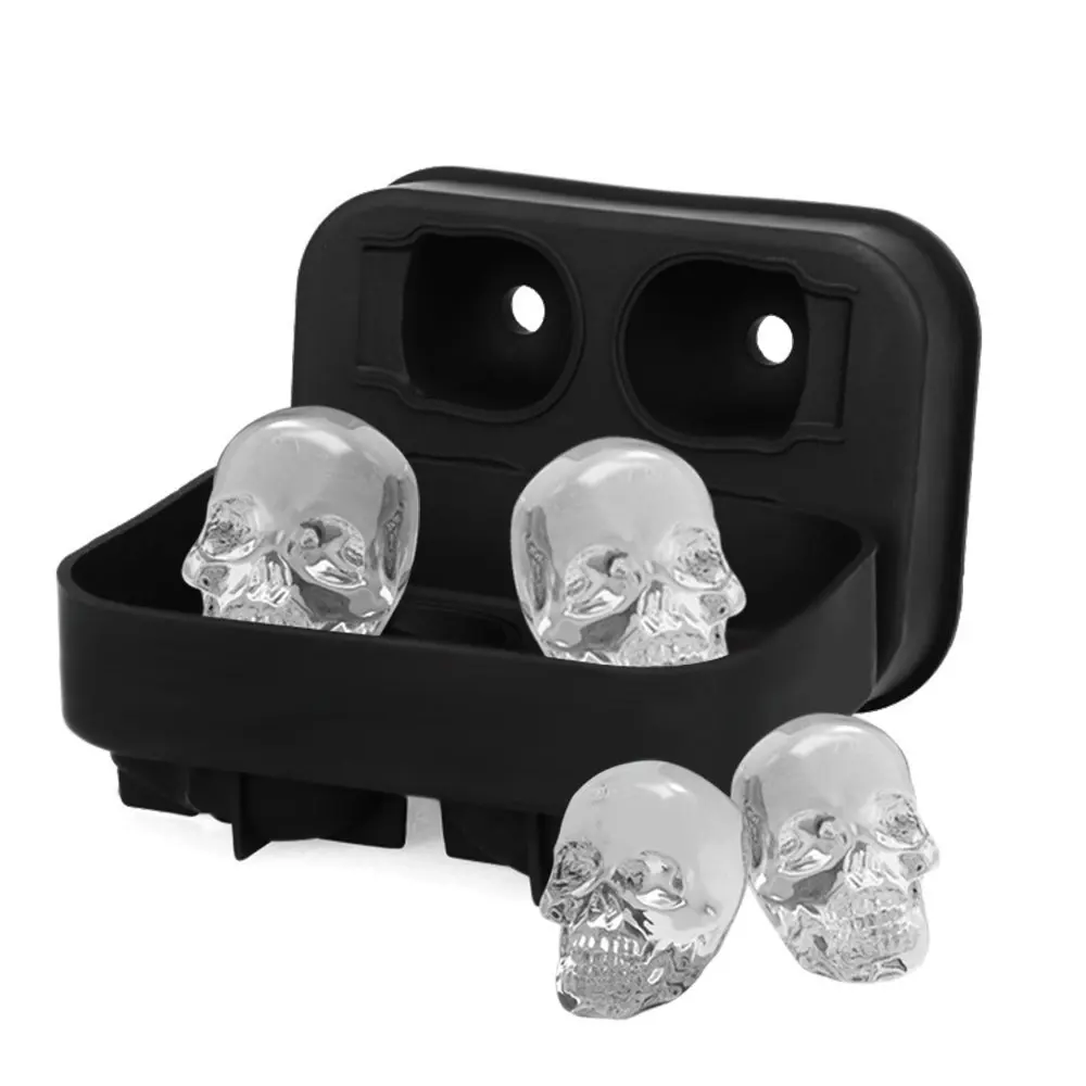 Ice Cube Maker Skull Shape Chocolate Mould Ice Cream DIY Tool Whiskey Wine Cocktail Ice Cube 3D Black Silicone Ice Mold
Ice Cube Maker Skull Shape Chocolate Mould Ice Cream DIY Tool Whiskey Wine Cocktail Ice Cube 3D Black Silicone Ice Mold