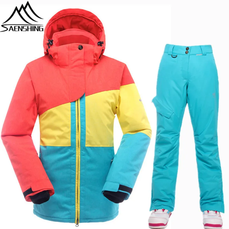 SAENSHING High Quality Ski Suit Women Super Warm Waterproof Snowboard Jacket Ski Pants Breathable Skiing Snowboarding Suits Lady
SAENSHING High Quality Ski Suit Women Super Warm Waterproof Snowboard Jacket Ski Pants Breathable Skiing Snowboarding Suits Lady