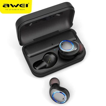 Awei T3 TWS Wireless Bluetooth Earphone Sport Stereo Sound Earphones In-ear Earbuds Microphone Headset With Charging Case
Awei T3 TWS Wireless Bluetooth Earphone Sport Stereo Sound Earphones In-ear Earbuds Microphone Headset With Charging Case
