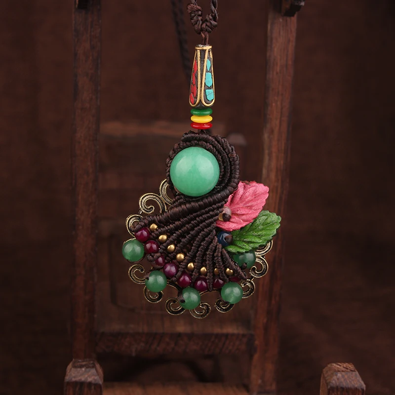Handmade braided Peacock tail Fashion vintage necklace,Chalcedony jewelry brown,New ethnic necklace Thailand necklace
Handmade braided Peacock tail Fashion vintage necklace,Chalcedony jewelry brown,New ethnic necklace Thailand necklace