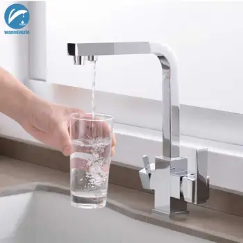 Square Chrome Purify Kitchen Mixer Tap Deck Mounted Swivel Neck Kitchen Sink Faucet Single Handle Drinking Water Tap for Kitchen
Square Chrome Purify Kitchen Mixer Tap Deck Mounted Swivel Neck Kitchen Sink Faucet Single Handle Drinking Water Tap for Kitchen