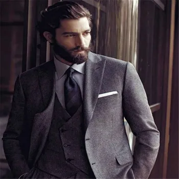 Grey Tweed Winter Men Suits 3 Pieces(Jacket+Pants+Vest+Tie) Latest Coat Pant Designs Blazer Prom Gentle Style Marriage Custom
Grey Tweed Winter Men Suits 3 Pieces(Jacket+Pants+Vest+Tie) Latest Coat Pant Designs Blazer Prom Gentle Style Marriage Custom