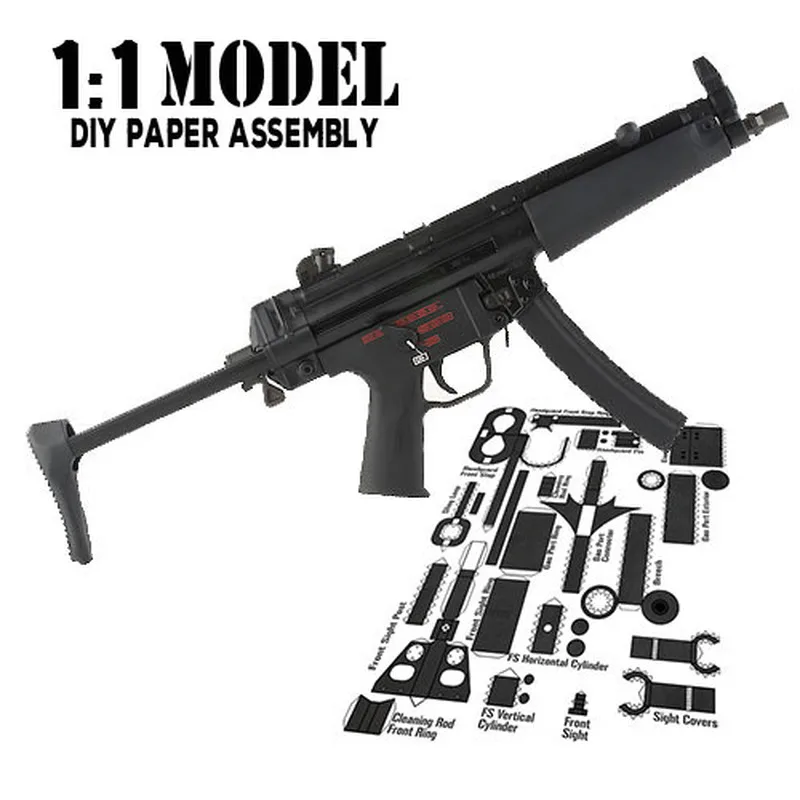 1:1 MP5 A5 Toy Gun Model Paper Assembled Educational Toy Building Construction Toys Card Model Building Sets
1:1 MP5 A5 Toy Gun Model Paper Assembled Educational Toy Building Construction Toys Card Model Building Sets