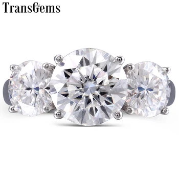 TransGems 14K White Gold 5CTW Center 3ct 9mm and Side 1ct 6.5mm F Color Moissanite 3 Stone Engagement Ring for Women Wedding
TransGems 14K White Gold 5CTW Center 3ct 9mm and Side 1ct 6.5mm F Color Moissanite 3 Stone Engagement Ring for Women Wedding