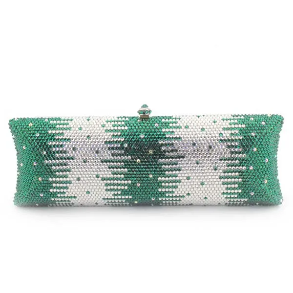 2015 Factory Wholesale Hard Shell Metal Deep Green And White Crystal Women Clutch Evening Bag
2015 Factory Wholesale Hard Shell Metal Deep Green And White Crystal Women Clutch Evening Bag