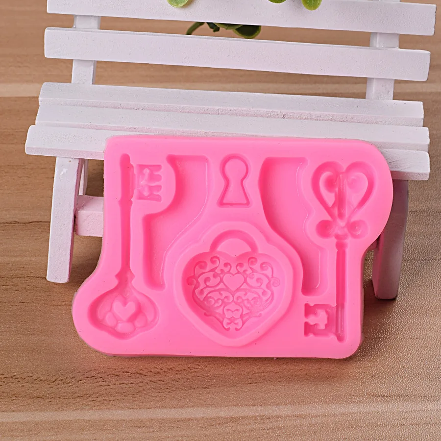 Lock Silicone Love Shape Key Fondant Silicone Mold for Cake Decorating Tools Cooking Sugarcraft 1
Lock Silicone Love Shape Key Fondant Silicone Mold for Cake Decorating Tools Cooking Sugarcraft 1