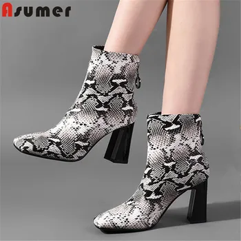 ASUMER big size 34-42 fashion autumn winter genuine leather boots women square toe zip ankle boots high heels shoes women boots
ASUMER big size 34-42 fashion autumn winter genuine leather boots women square toe zip ankle boots high heels shoes women boots