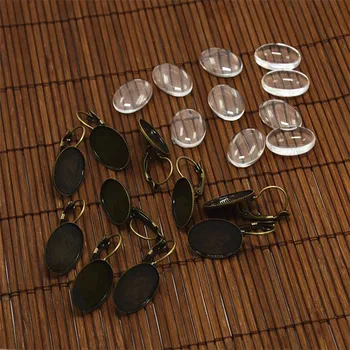 10 Sets 18x13mm Clear Oval Glass Cabochon Cover for Nickel Free Antique Bronze Brass Lever Back Hoop Earring Jewelry Making
10 Sets 18x13mm Clear Oval Glass Cabochon Cover for Nickel Free Antique Bronze Brass Lever Back Hoop Earring Jewelry Making