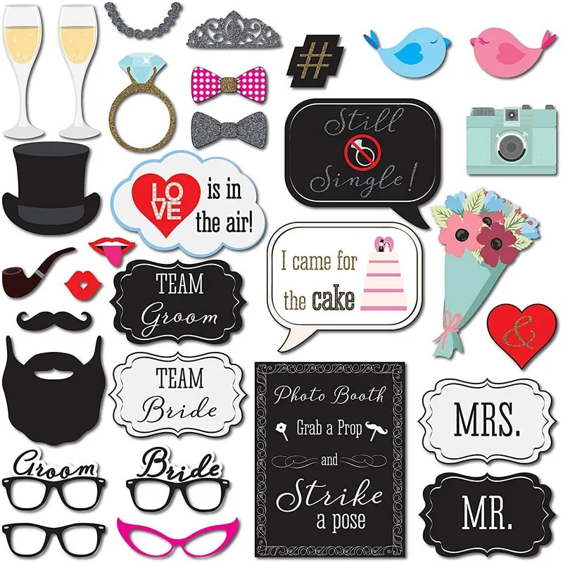 Wedding Decorations 30pcs Paper Photo Booth Props Bachelorette Party Marriage Deco Party Decorations Happy Birthday Baby Shower
Wedding Decorations 30pcs Paper Photo Booth Props Bachelorette Party Marriage Deco Party Decorations Happy Birthday Baby Shower
