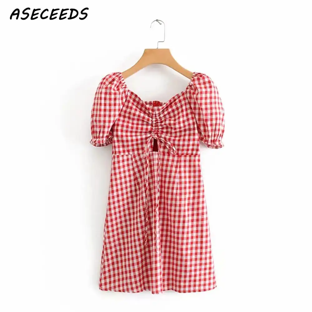 Summer Dress Women sexy hollow out mini dress 2019 Vintage boho elegant bow chic red Plaid Dress female causal korean clothes
Summer Dress Women sexy hollow out mini dress 2019 Vintage boho elegant bow chic red Plaid Dress female causal korean clothes