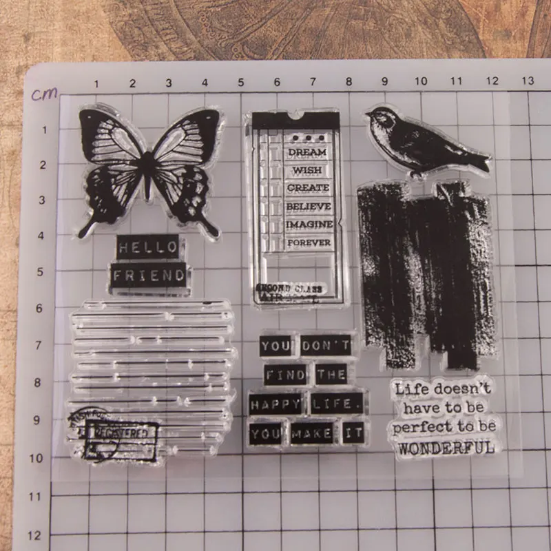 New 2019 Butterfly Bird Transparent Clear Silicone Stamp for Seal DIY Scrapbooking Photo Album Decorative Clear Stamp Sheets
New 2019 Butterfly Bird Transparent Clear Silicone Stamp for Seal DIY Scrapbooking Photo Album Decorative Clear Stamp Sheets