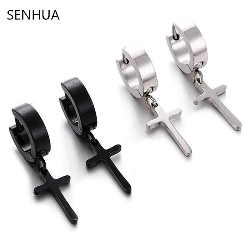 SENHUA Fashionboy men's Punk style Stainless steel Cross Hoop earrings Jewelry for Men Women's Cool Cross Earrings Gifts ME247
SENHUA Fashionboy men's Punk style Stainless steel Cross Hoop earrings Jewelry for Men Women's Cool Cross Earrings Gifts ME247