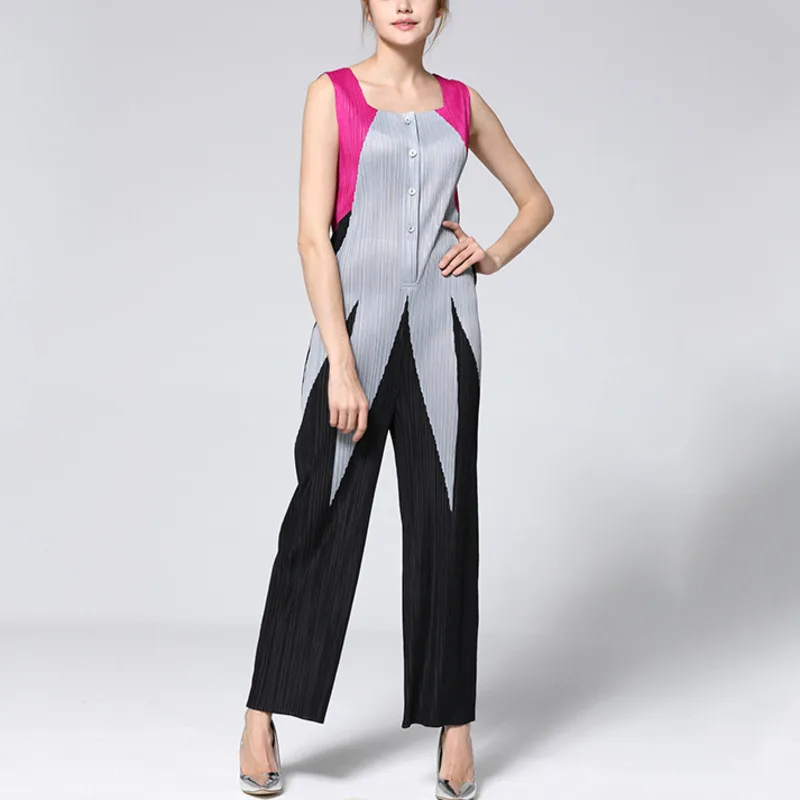 DEAT 2019 new summer and autumn fashion women clothes pleated elastic vintage female square collar sleeveless contrast colors
DEAT 2019 new summer and autumn fashion women clothes pleated elastic vintage female square collar sleeveless contrast colors