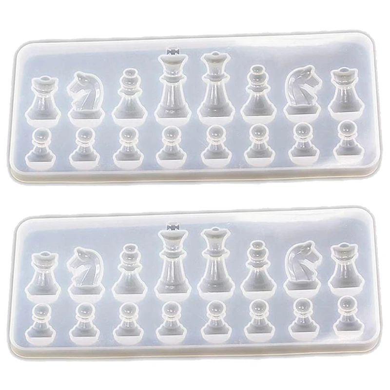 Resin Casting Molds Set 2Pcs 3D Chess Clear Silicone Mold For Making Polymer Clay, Crafting, Resin Epoxy
Resin Casting Molds Set 2Pcs 3D Chess Clear Silicone Mold For Making Polymer Clay, Crafting, Resin Epoxy