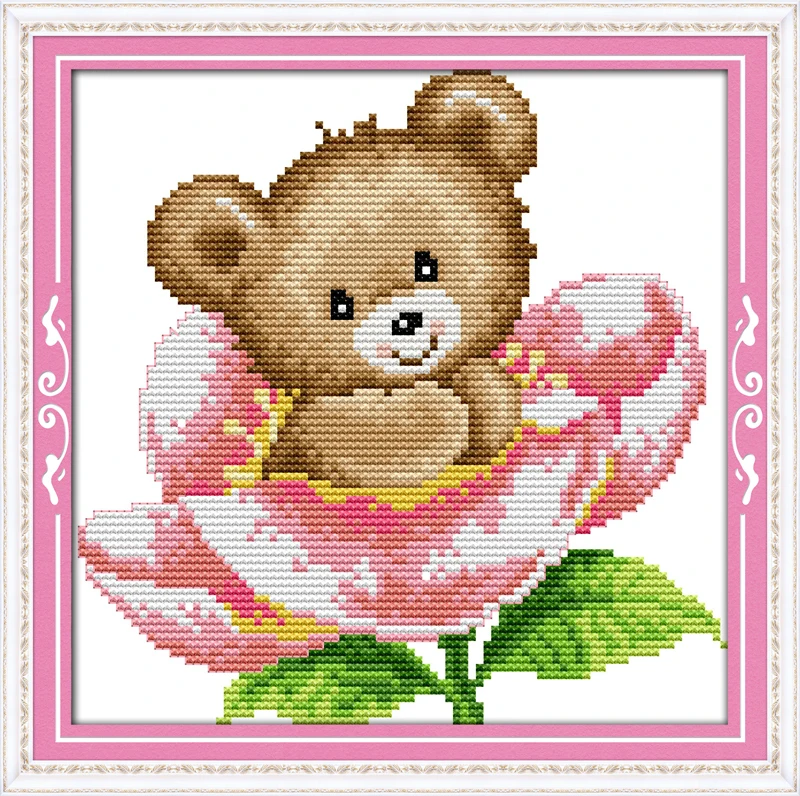 Joy Sunday The Little Bear In Flower DIY Counted Cross Stitch Kits Embroidery Set Home Decoration Chinese Paintings Needlework
Joy Sunday The Little Bear In Flower DIY Counted Cross Stitch Kits Embroidery Set Home Decoration Chinese Paintings Needlework