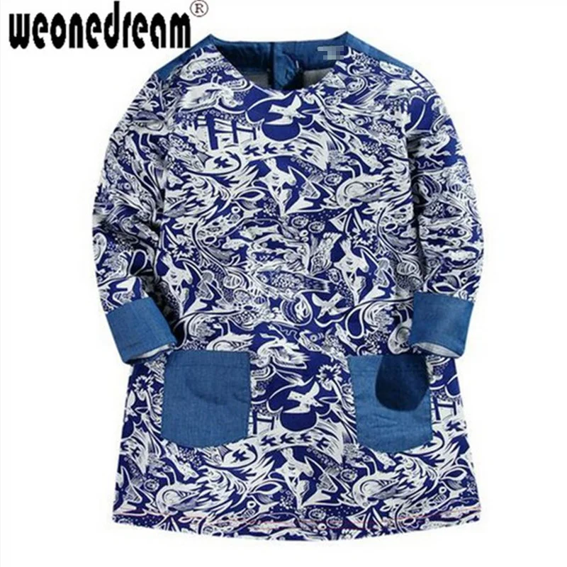 WEONEDREAM 2017 New Children Girls Long Sleeve Dress Cute Girls Full Printed Princess Cotton Spring Autumn Pocket Dresses
WEONEDREAM 2017 New Children Girls Long Sleeve Dress Cute Girls Full Printed Princess Cotton Spring Autumn Pocket Dresses