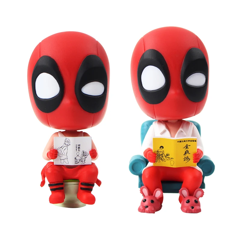 8cm Avengers Super Hero Deadpool Sitting Reading on Sofa Q Version 1/10 Scale Pre-Painted Figure PVC Model Decoration Toy Doll
8cm Avengers Super Hero Deadpool Sitting Reading on Sofa Q Version 1/10 Scale Pre-Painted Figure PVC Model Decoration Toy Doll