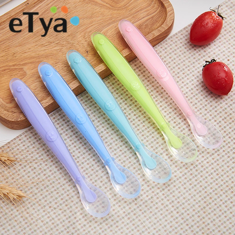 1pc silicone baby spoon Safety feeding dishes Soft Infant Learning spoons kids Tableware for children dinnerware cutlery colher
1pc silicone baby spoon Safety feeding dishes Soft Infant Learning spoons kids Tableware for children dinnerware cutlery colher