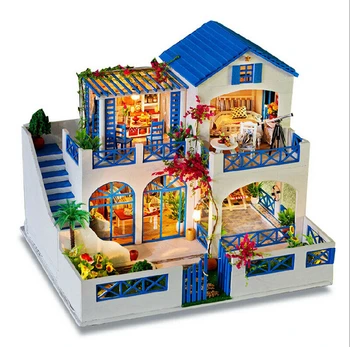 New Arrive large DIY wooden doll house miniature dollhouse furniture villa miniatura
New Arrive large DIY wooden doll house miniature dollhouse furniture villa miniatura