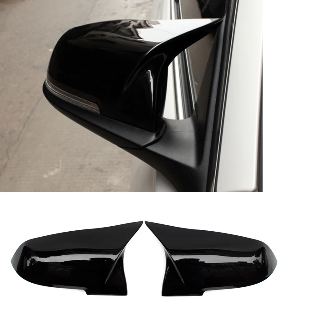 2Pcs Carbon Fiber M Style Mirror Cover Cap Fr BMW F20 F30 F35 F36 1 2 3 4 Series