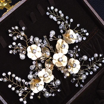 Luxury Flowers Hair Clips Handmade Wedding Jewelry Pearl Bridal Hair Accessories Crystal Hair Combs
Luxury Flowers Hair Clips Handmade Wedding Jewelry Pearl Bridal Hair Accessories Crystal Hair Combs