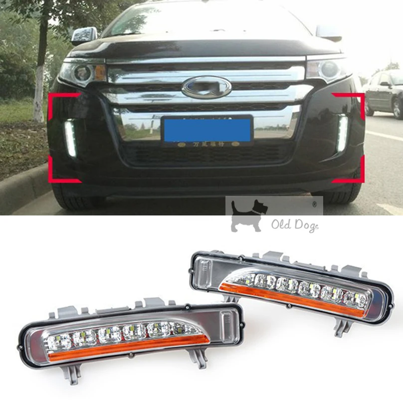 CSGJMY 2PCS Car LED For Ford Edge 2009~2014 Daytime Running Light DRL LED Fog Lamp Cover With Yellow Turning Signal Functions
CSGJMY 2PCS Car LED For Ford Edge 2009~2014 Daytime Running Light DRL LED Fog Lamp Cover With Yellow Turning Signal Functions
