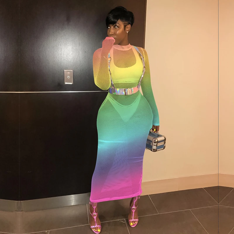 Sexy Club Dresses 2019 Autumn Winter Robe Sexy Women Long Sleeve Slim Colorful Dress Bodycon Perspective Pencil Dress Vestidos
Sexy Club Dresses 2019 Autumn Winter Robe Sexy Women Long Sleeve Slim Colorful Dress Bodycon Perspective Pencil Dress Vestidos