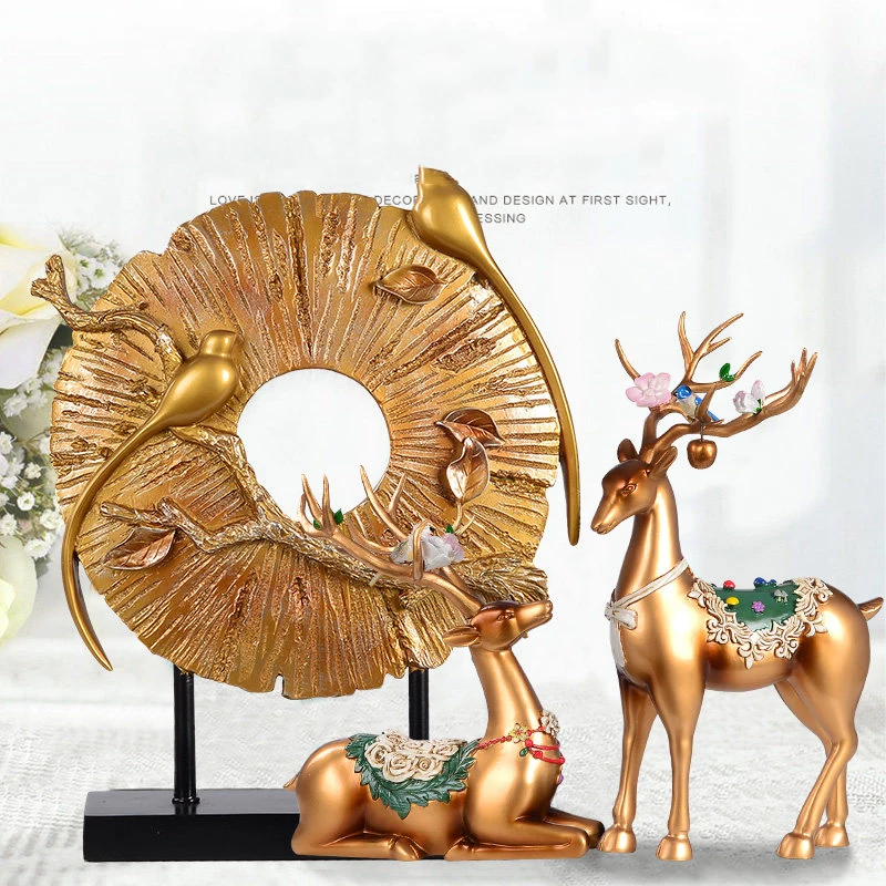 European Creative Resin Deer Statue Home Decoration Hotel Living Room Fengshui Desk Ornaments Crafts Wedding Gift Accessories
European Creative Resin Deer Statue Home Decoration Hotel Living Room Fengshui Desk Ornaments Crafts Wedding Gift Accessories