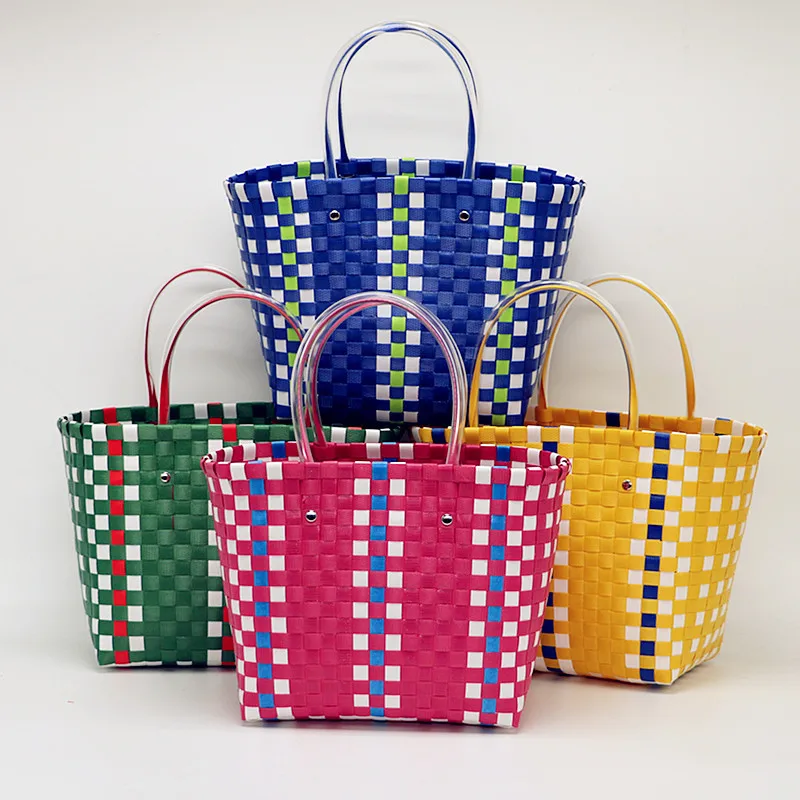 plastic woven beach bag