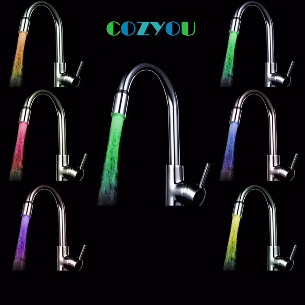 CY8002-A13 Water Flow Recognition 7 Colors Flashing LED Light Color Water Tap LED Faucet Light LED Shower Heads
CY8002-A13 Water Flow Recognition 7 Colors Flashing LED Light Color Water Tap LED Faucet Light LED Shower Heads