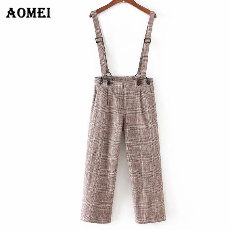 Women Plaid Jumpsuits Ankle Length Pants Playsuits Casual Fashion Spring Summer 2019 New Arrival Jumpsuits For Elegant Female
Women Plaid Jumpsuits Ankle Length Pants Playsuits Casual Fashion Spring Summer 2019 New Arrival Jumpsuits For Elegant Female