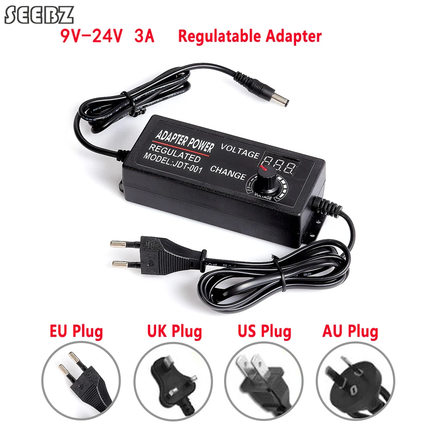 9-24V 3A 72W AC/DC Digital Display Regulatable Adapter Switching Universal Wall-mounted Power Supply ,EU/US/UK/AU Plug
9-24V 3A 72W AC/DC Digital Display Regulatable Adapter Switching Universal Wall-mounted Power Supply ,EU/US/UK/AU Plug